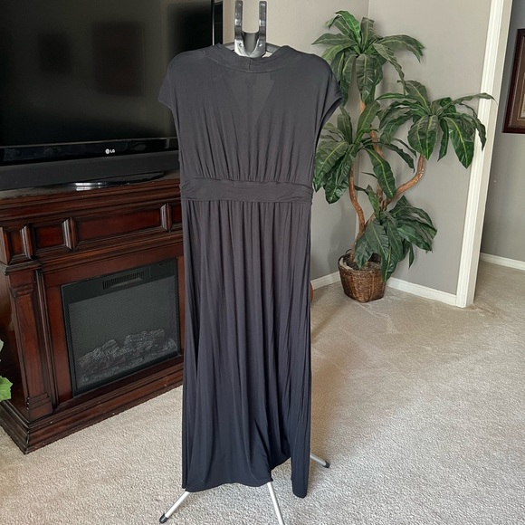SOMA. Black cap sleeve maxi dress. Pockets! XL - Picture 2 of 7